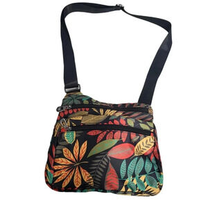 Leaf Orange Blue Crossbody Bag